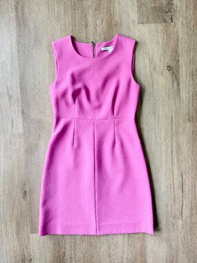 DIANE VON FURSTENBERG DVF Pink Sleeveless Carrie Sheath Dress Size 4 Small